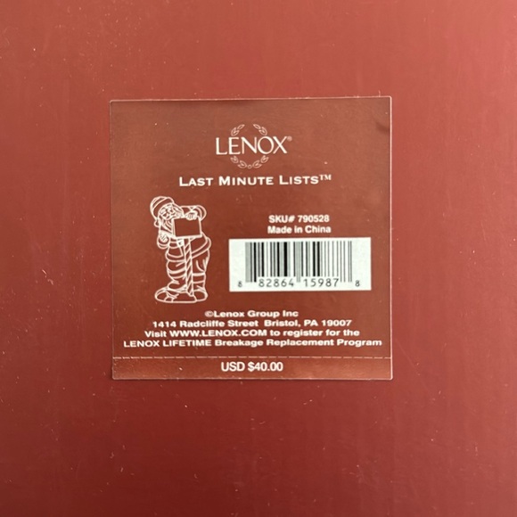 Lenox Santa “Check the List” Figurine - Picture 2 of 4